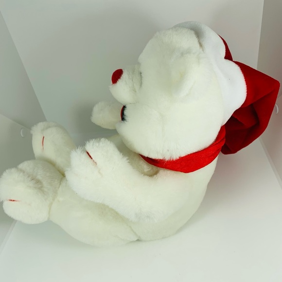 VTG Trendmasters Giggle Shake Christmas Holiday Bear Plush 1992 Tested Works - Picture 3 of 10